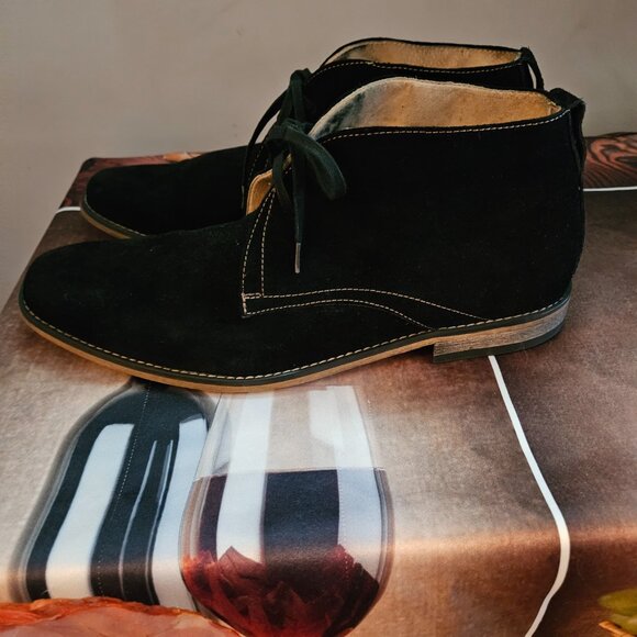 Stacy Adams 12 M Black Suede and Leather Upper Loafers Good Condition - Picture 3 of 8